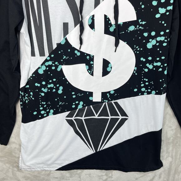 Five by Five by Master Piece Men's Large Diamond Hoodie Streetwear Grungecore - Picture 4 of 12